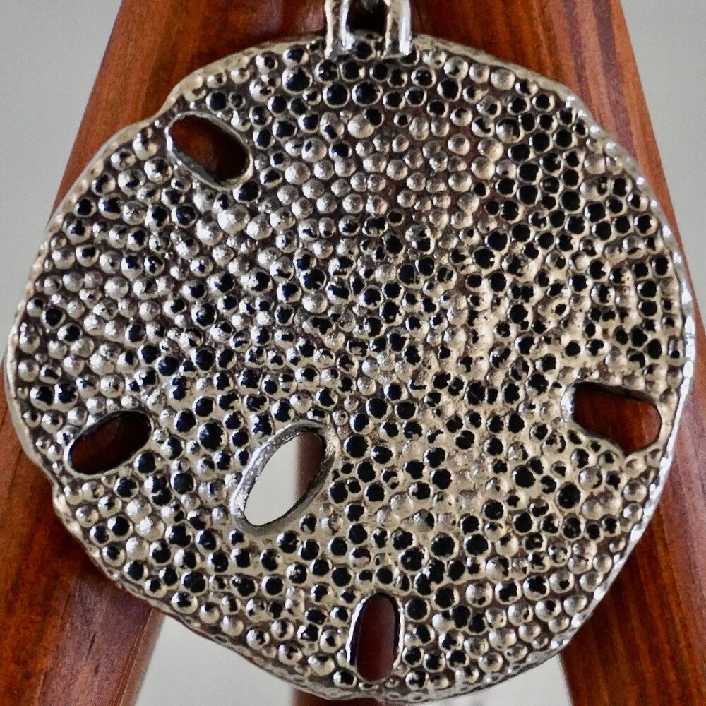 Sand Dollar Large Pendant Statement Necklace | Si… - image 2